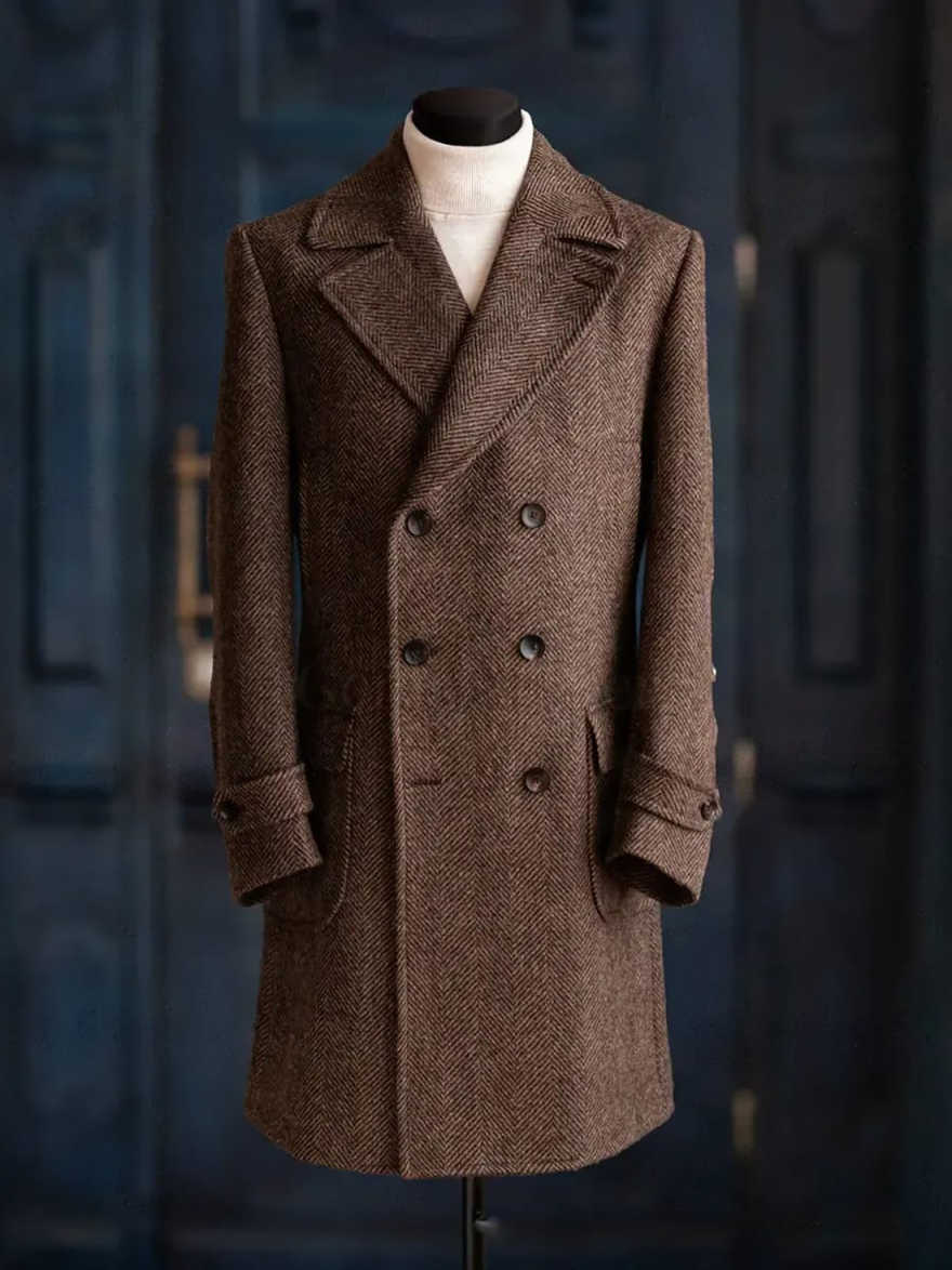 Modern Men Herringbone Overcoa - огляд і ціна Men Formal Wear Modern