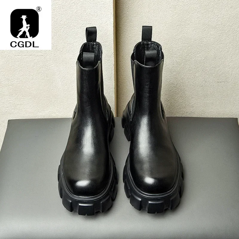 Genuine Leather Thick-soled Me - огляд і ціна Men Formal Wear With Boots