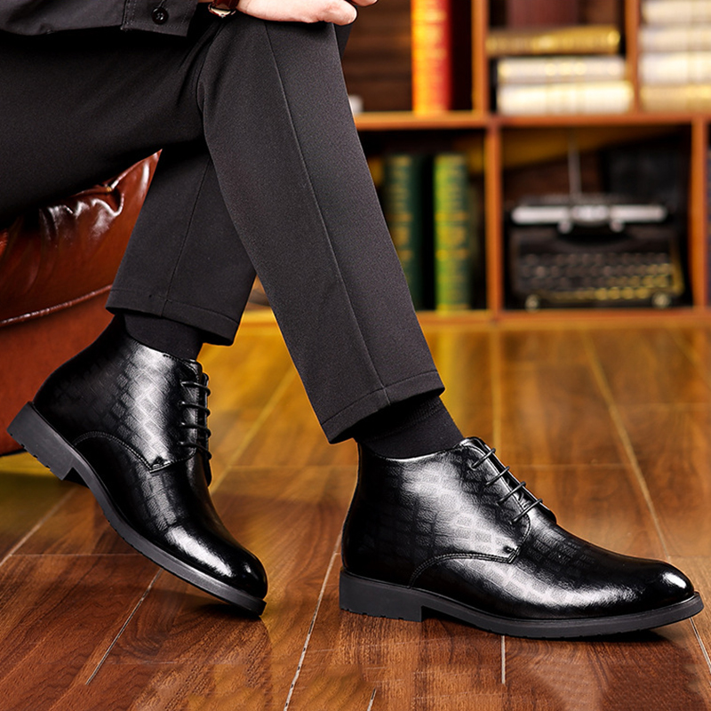 Men's British Style 2025 Winte - огляд і ціна Men Formal Wear With Boots