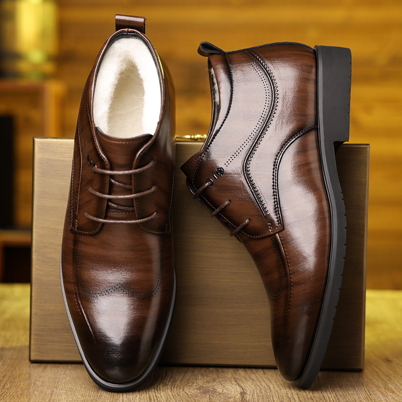 Men's Winter Leather Shoes Vel - огляд і ціна Men Formal Wear With Boots