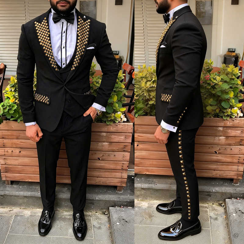 Modern Man Tuxedos Beaded Peak - огляд і ціна Men Formal Wear Modern